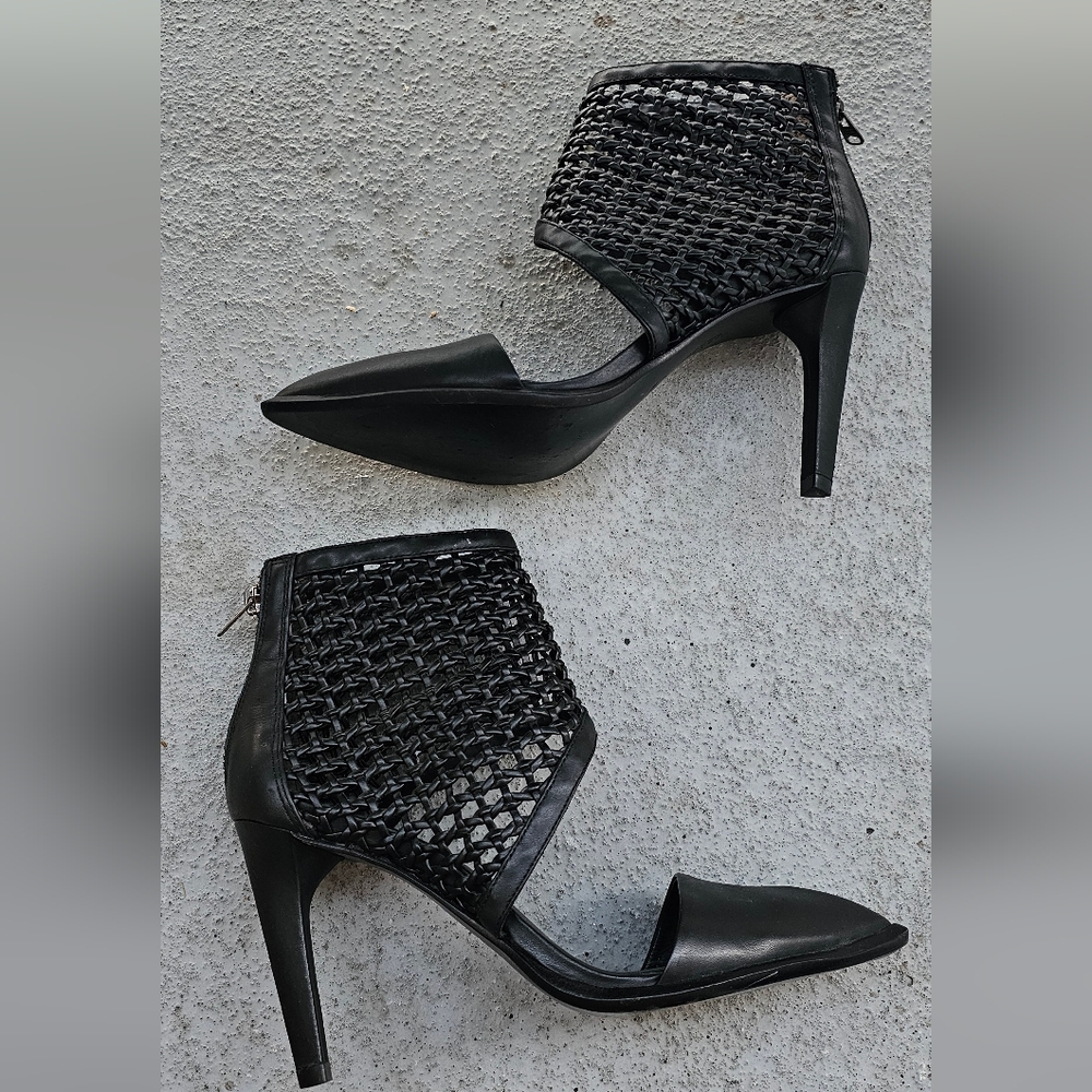 AllSaints Kleo Traforata Perforated Leather Heels ( Eu-39 / Us.8.5-9 )